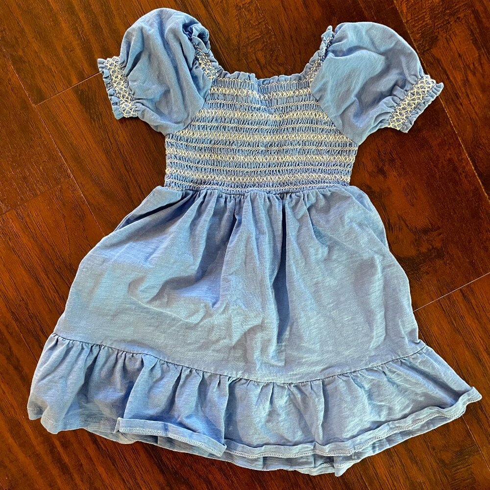 Mini Boden Blue Smocked Dress